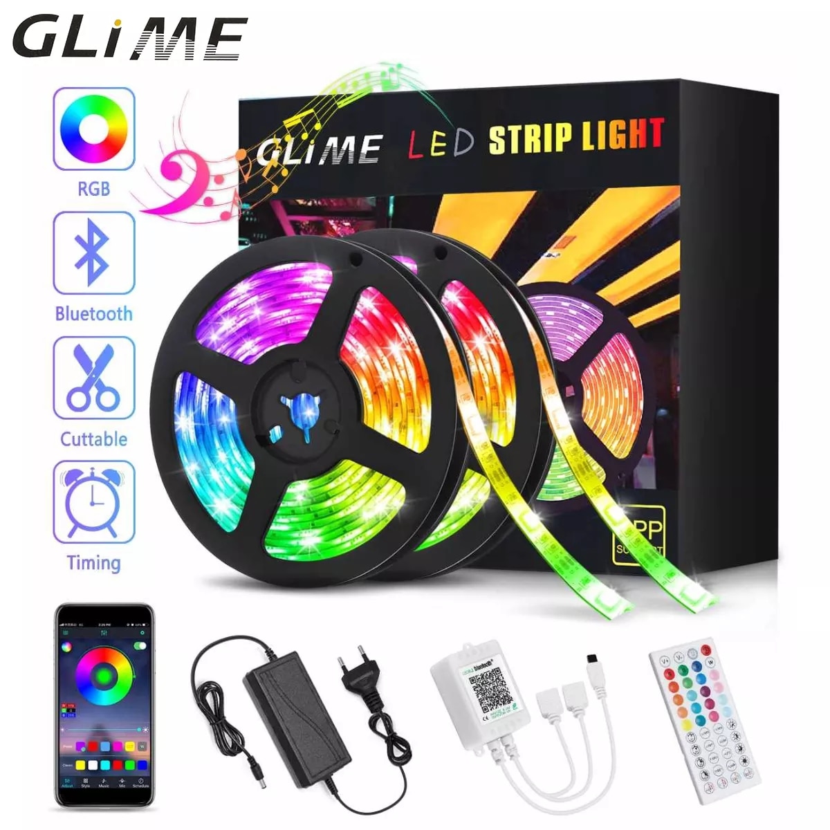 GLIME LED Ʈ Ʈ RGB 10m 300 LED SMD5050 ..